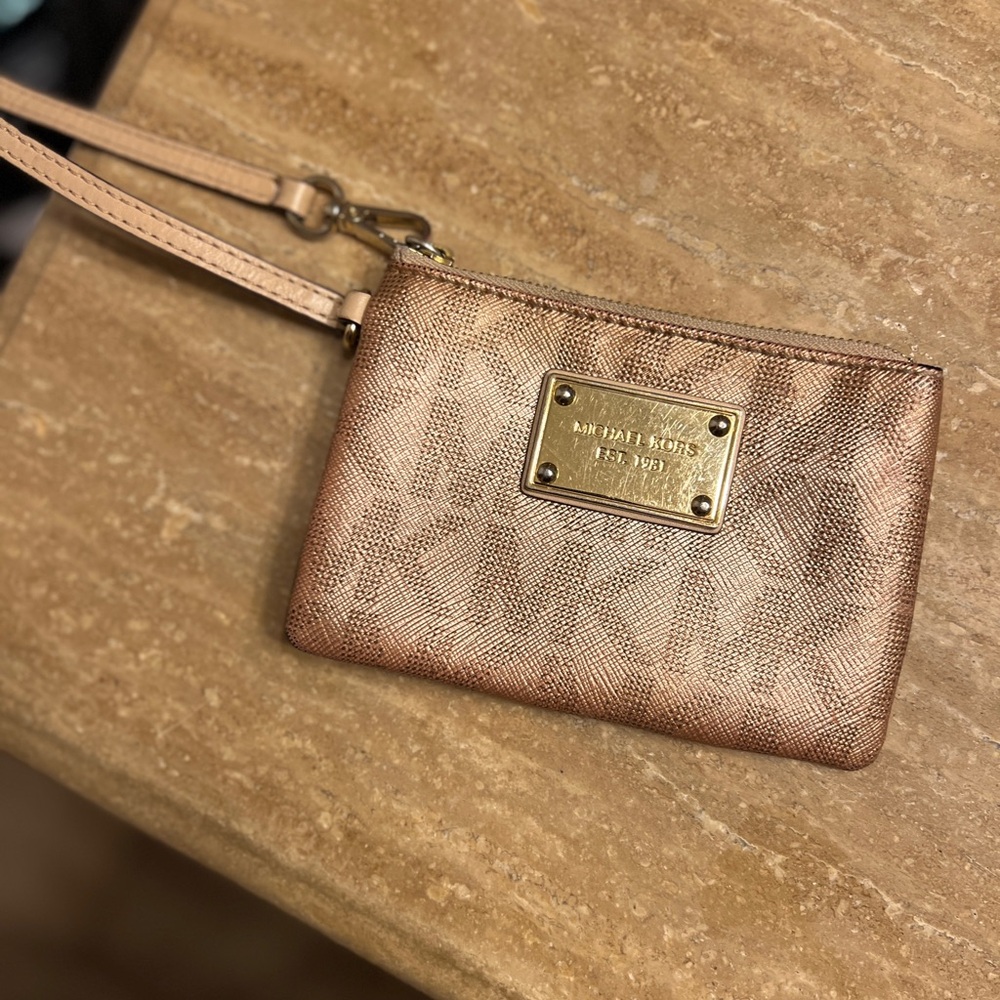 Michael Kors Metallic Wristlet